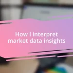 How I interpret market data insights