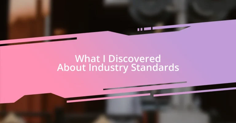 What I Discovered About Industry Standards